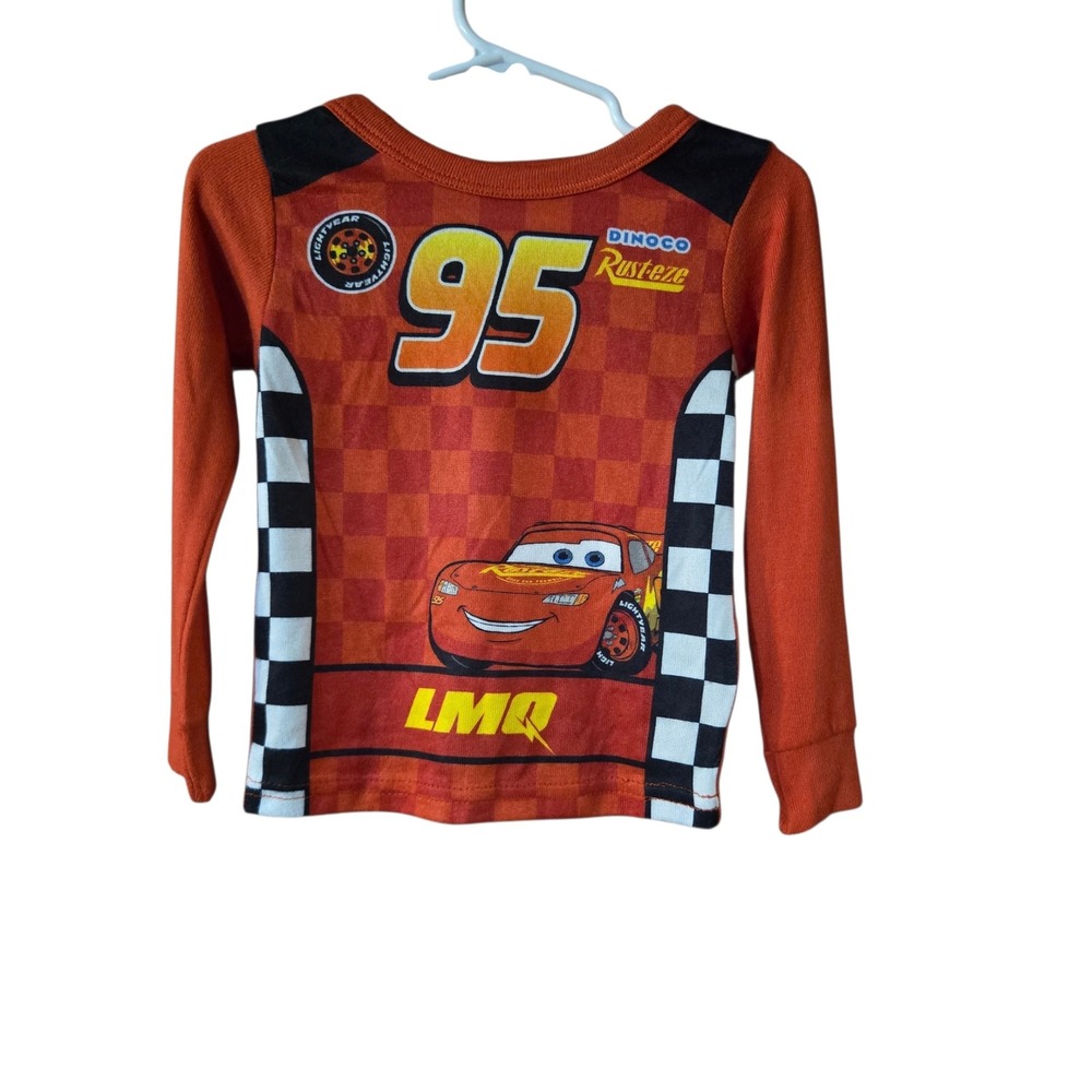 NWT Disney Pixar Cars Lightning McQueen Pajama Set Toddler Sz  3T